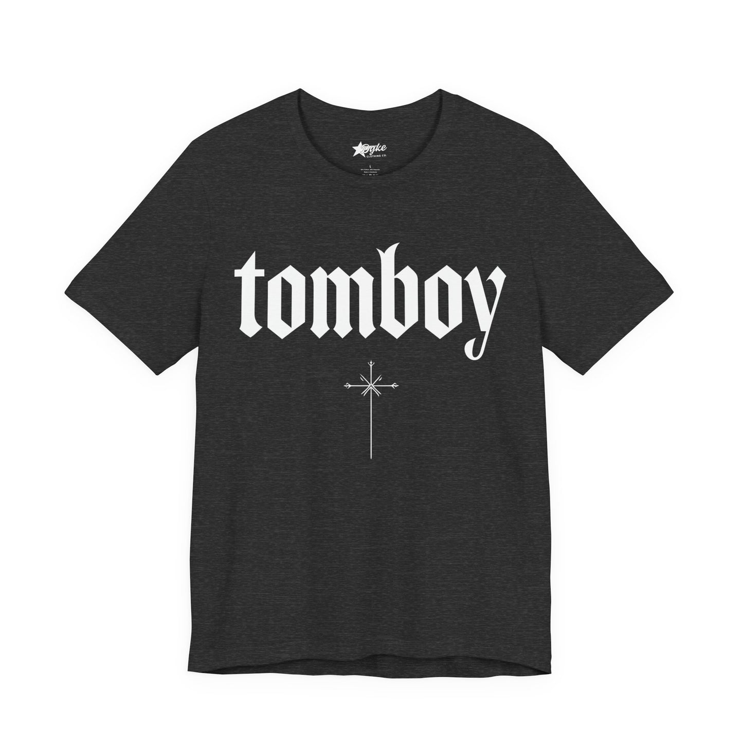Tomboy Gothic Tee – Bold Minimalist Pride Design
