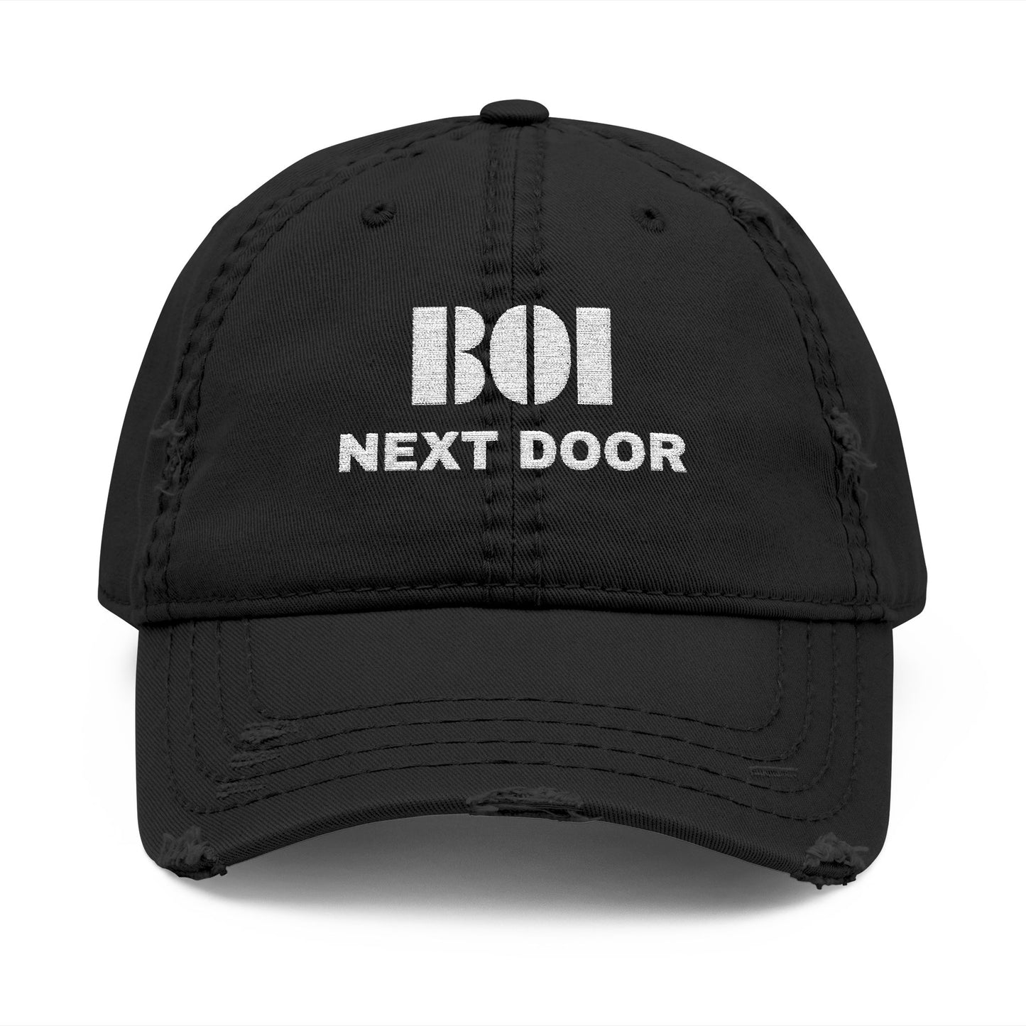 BOI Next Door Distressed Dad Hat – Dyke Clothing Co.