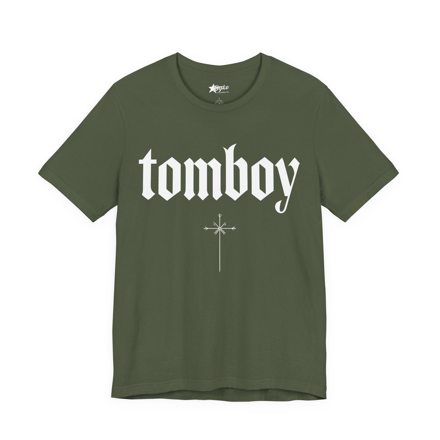 Tomboy Gothic Tee – Bold Minimalist Pride Design