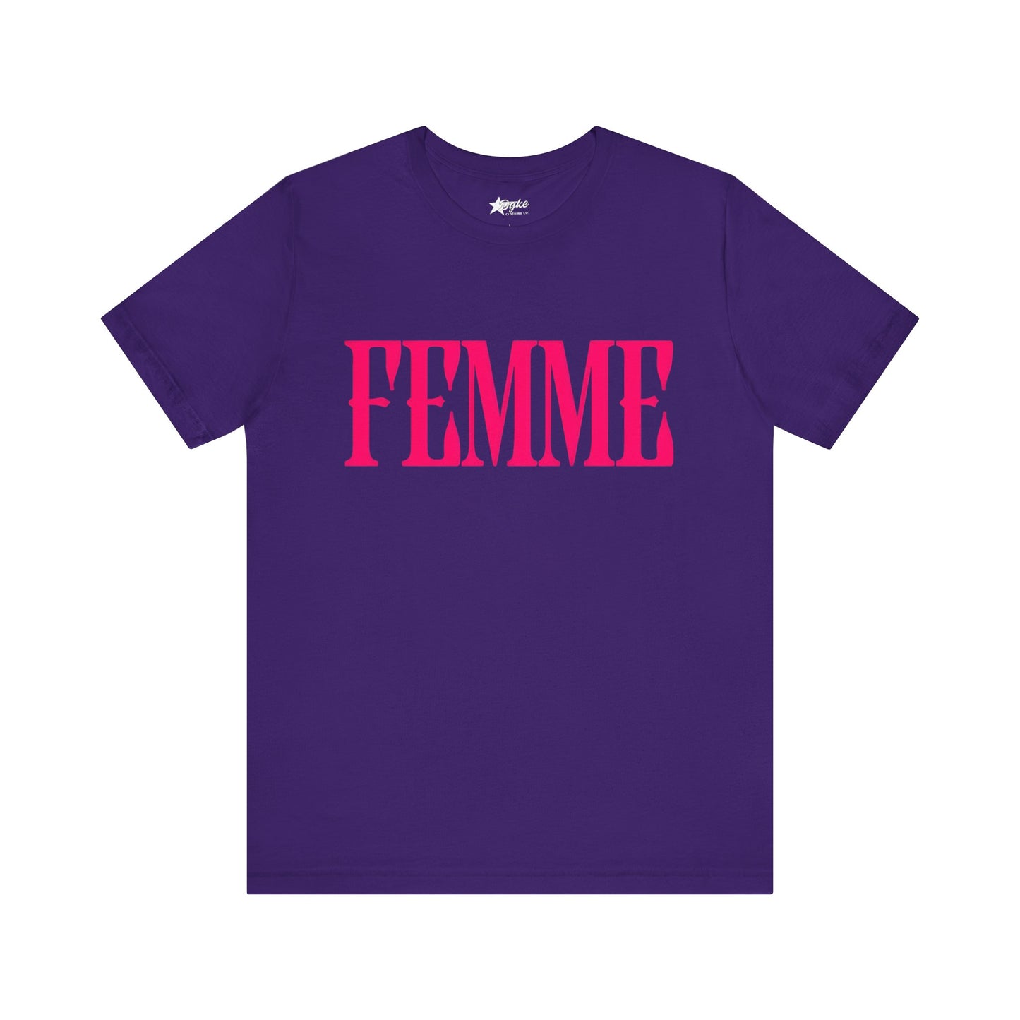 FEMME Statement Tee – Bold Lesbian Pride Shirt in Hot Pink