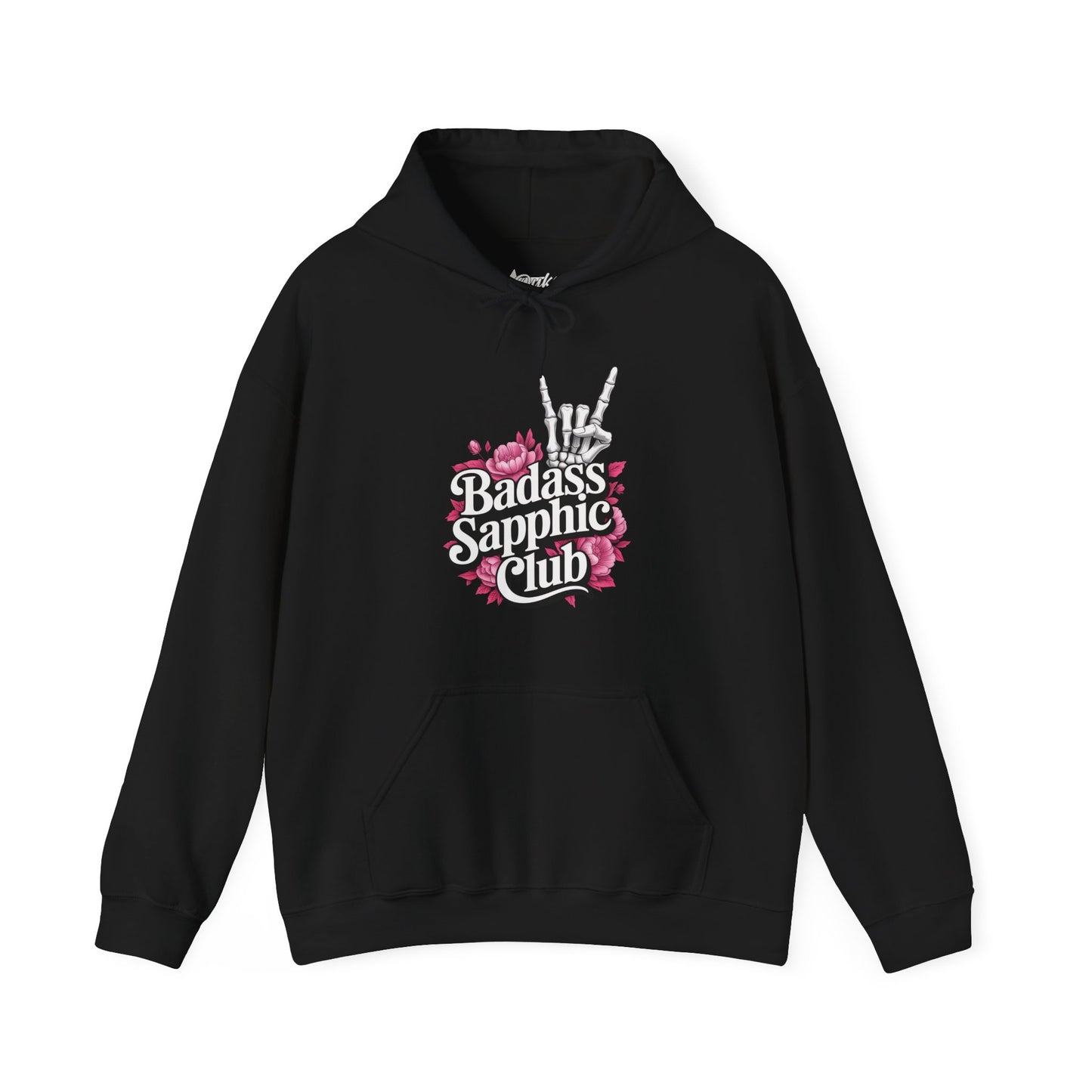 Badass Sapphic Club Plus Size Hoodie (3XL–5XL) | Lesbian Pride Apparel by Dyke Clothing Co.