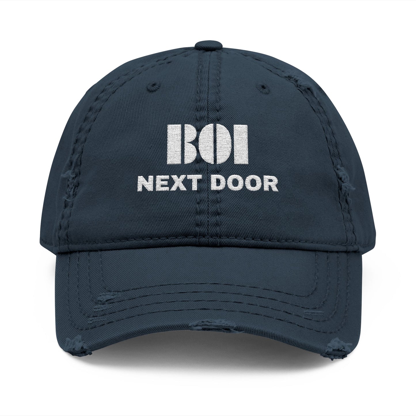 BOI Next Door Distressed Dad Hat – Dyke Clothing Co.