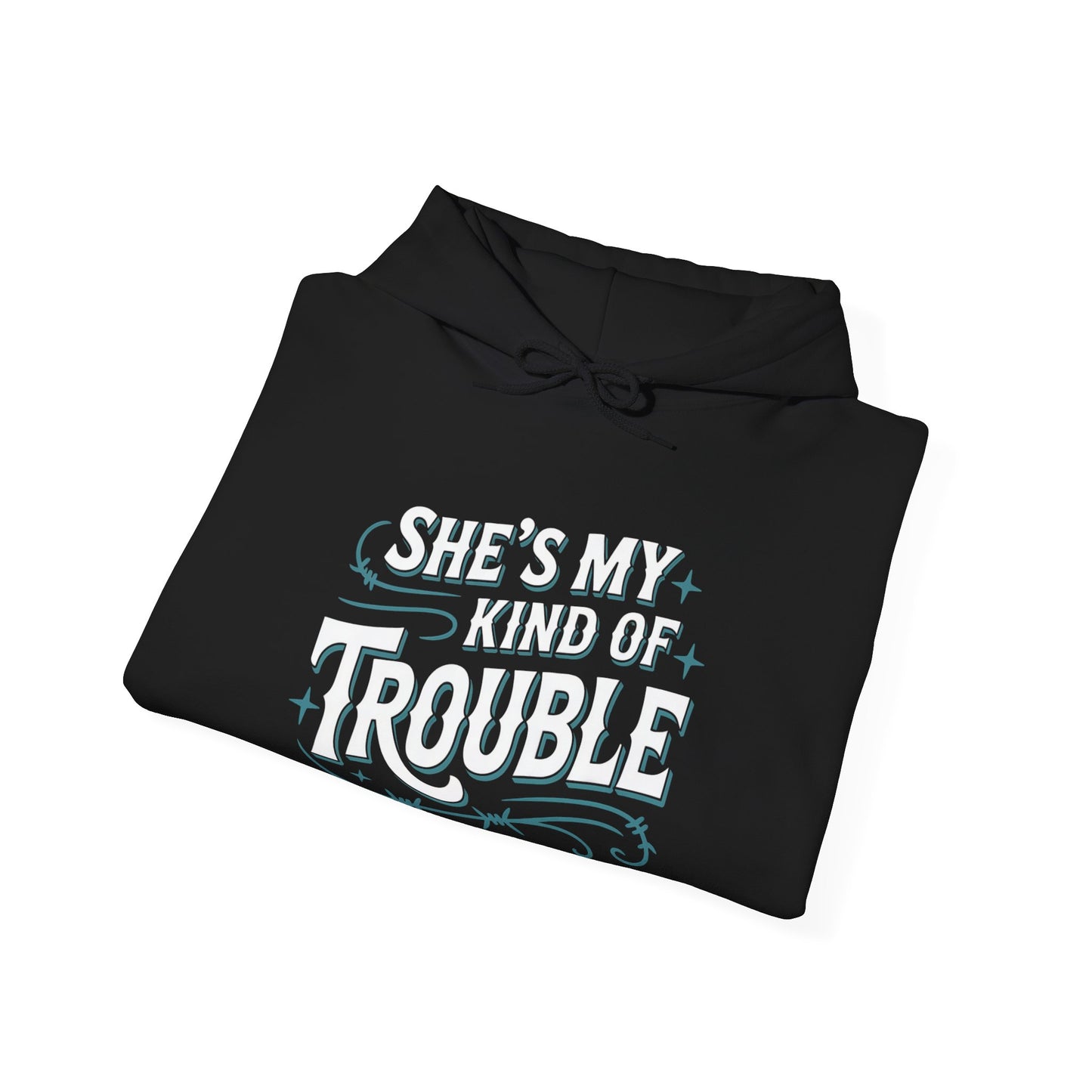 She’s My Kind of Trouble Hoodie | Lesbian Hoodie | Sapphic Streetwear by Dyke Clothing Co.