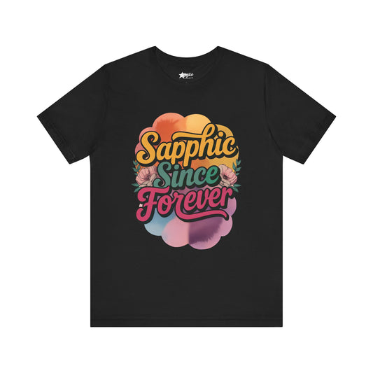 Sapphic Since Forever – Retro Lesbian Pride T-Shirt