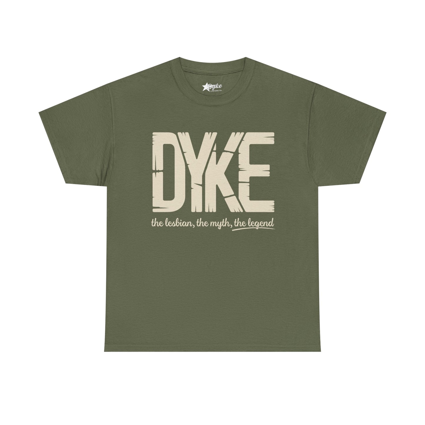 Dyke: The Lesbian, The Myth, The Legend – Plus Size Pride Tee (3XL–5XL)