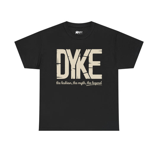 Dyke: The Lesbian, The Myth, The Legend – Plus Size Pride Tee (3XL–5XL)