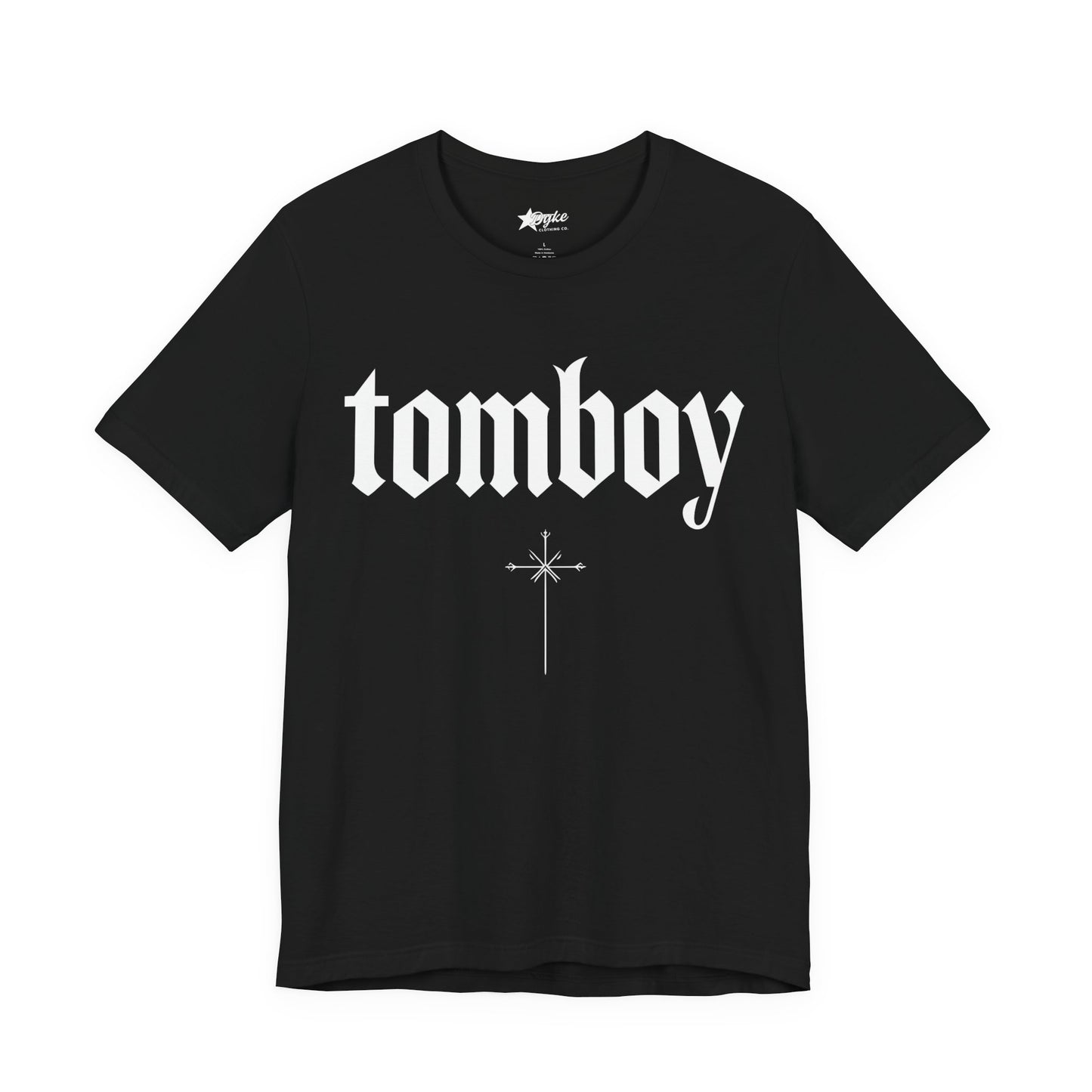 Tomboy Gothic Tee – Bold Minimalist Pride Design