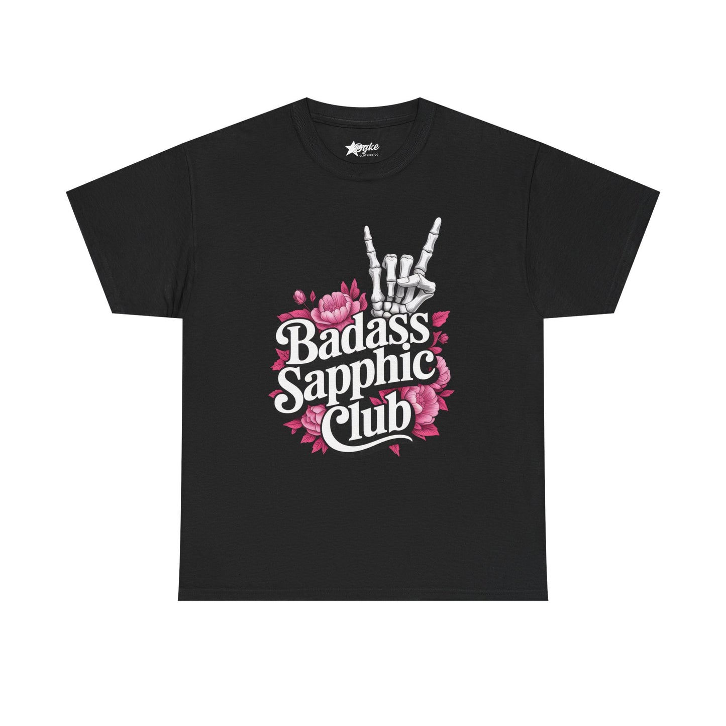 Badass Sapphic Club Plus Size T-Shirt | Lesbian Pride Tee | Dyke Clothing Co. Exclusive (Up to 5XL)