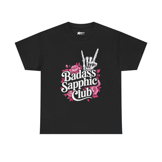 Badass Sapphic Club Plus Size T-Shirt | Lesbian Pride Tee | Dyke Clothing Co. Exclusive (Up to 5XL)
