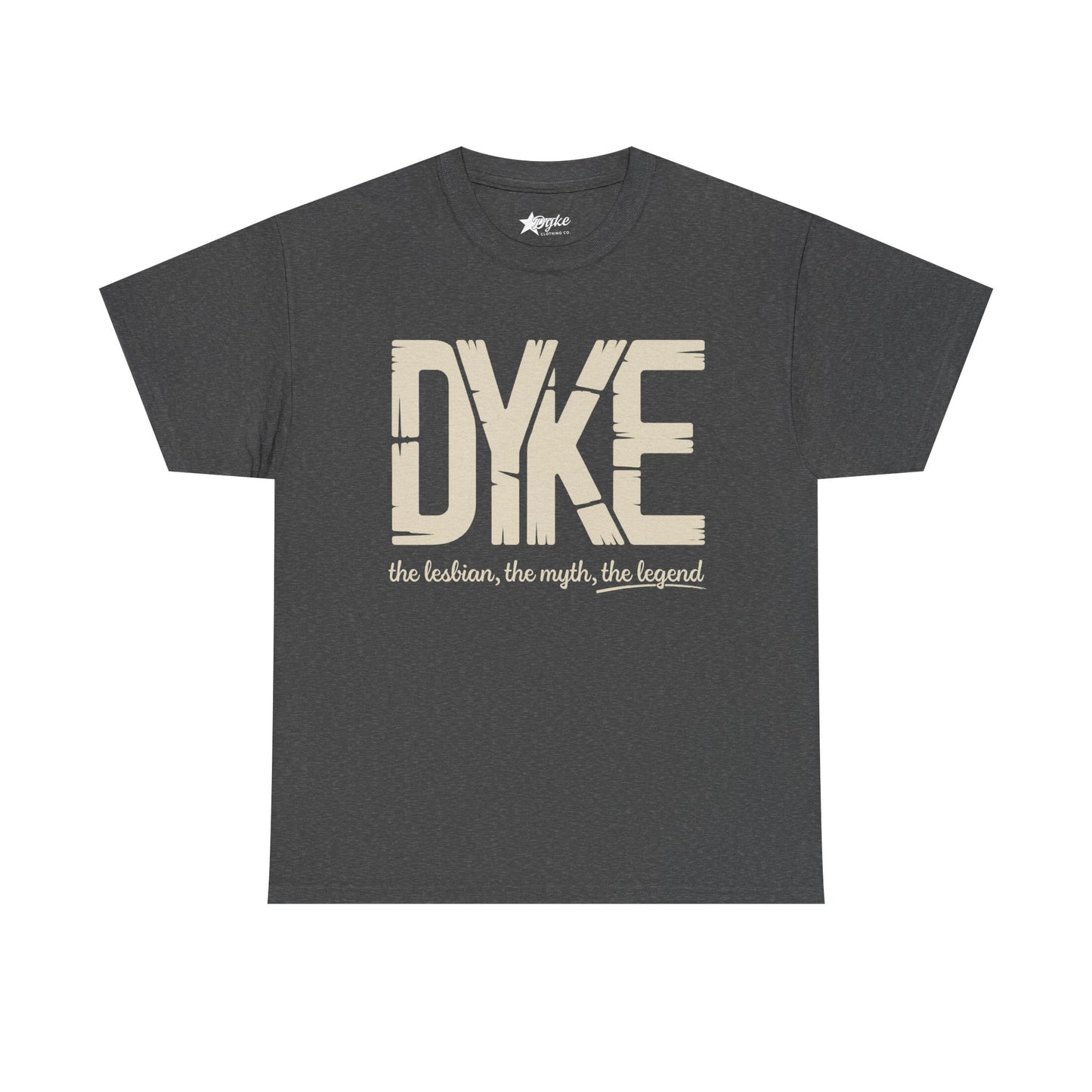 Dyke: The Lesbian, The Myth, The Legend – Plus Size Pride Tee (3XL–5XL)