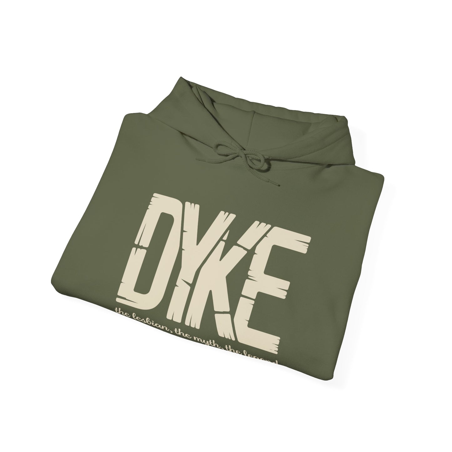 DYKE Plus Size Hoodie (3XL–5XL) | The Lesbian, The Myth, The Legend | Bold Pride Apparel by Dyke Clothing Co.