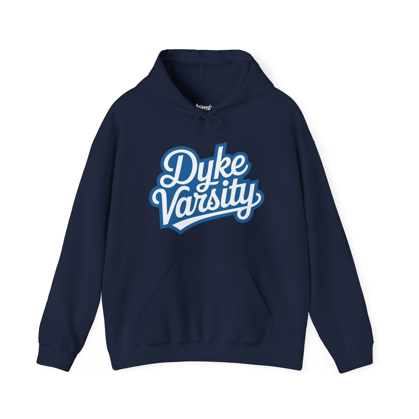 Dyke Varsity Plus Size Hoodie (3XL–5XL) | Lesbian Pride Streetwear by Dyke Clothing Co.