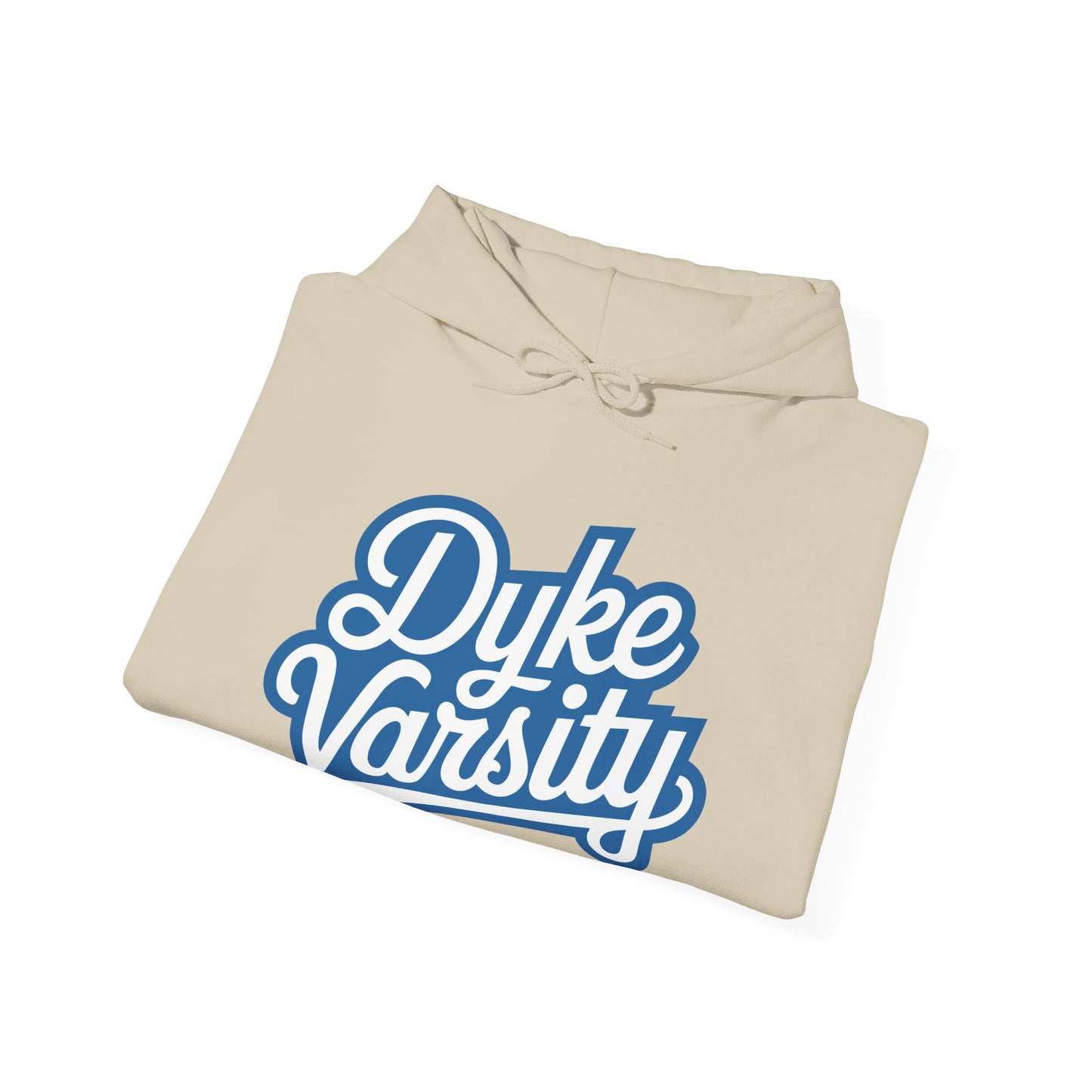 Dyke Varsity Plus Size Hoodie (3XL–5XL) | Lesbian Pride Streetwear by Dyke Clothing Co.