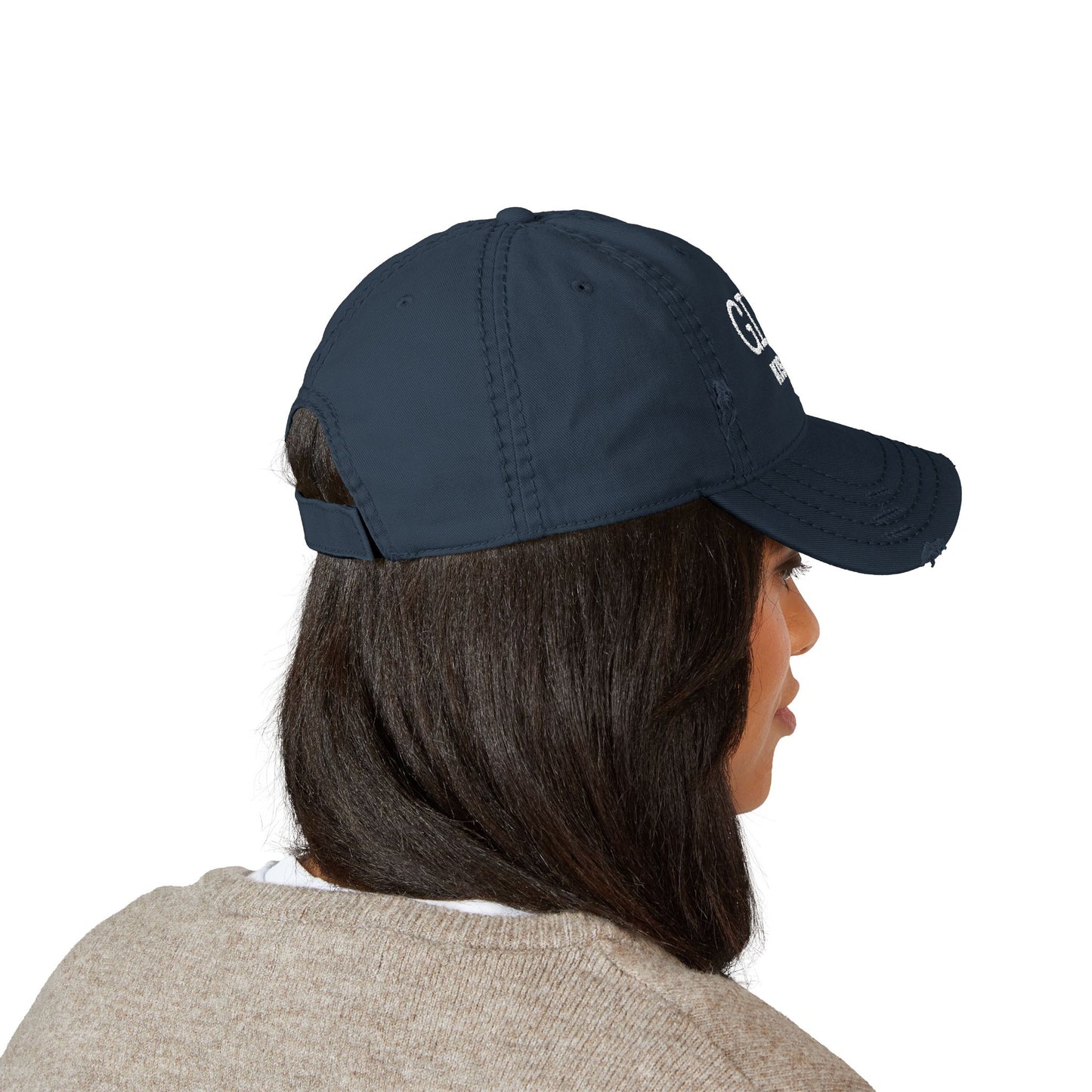 Girl Kisser Distressed Dad Hat – Bold Lesbian Pride Statement