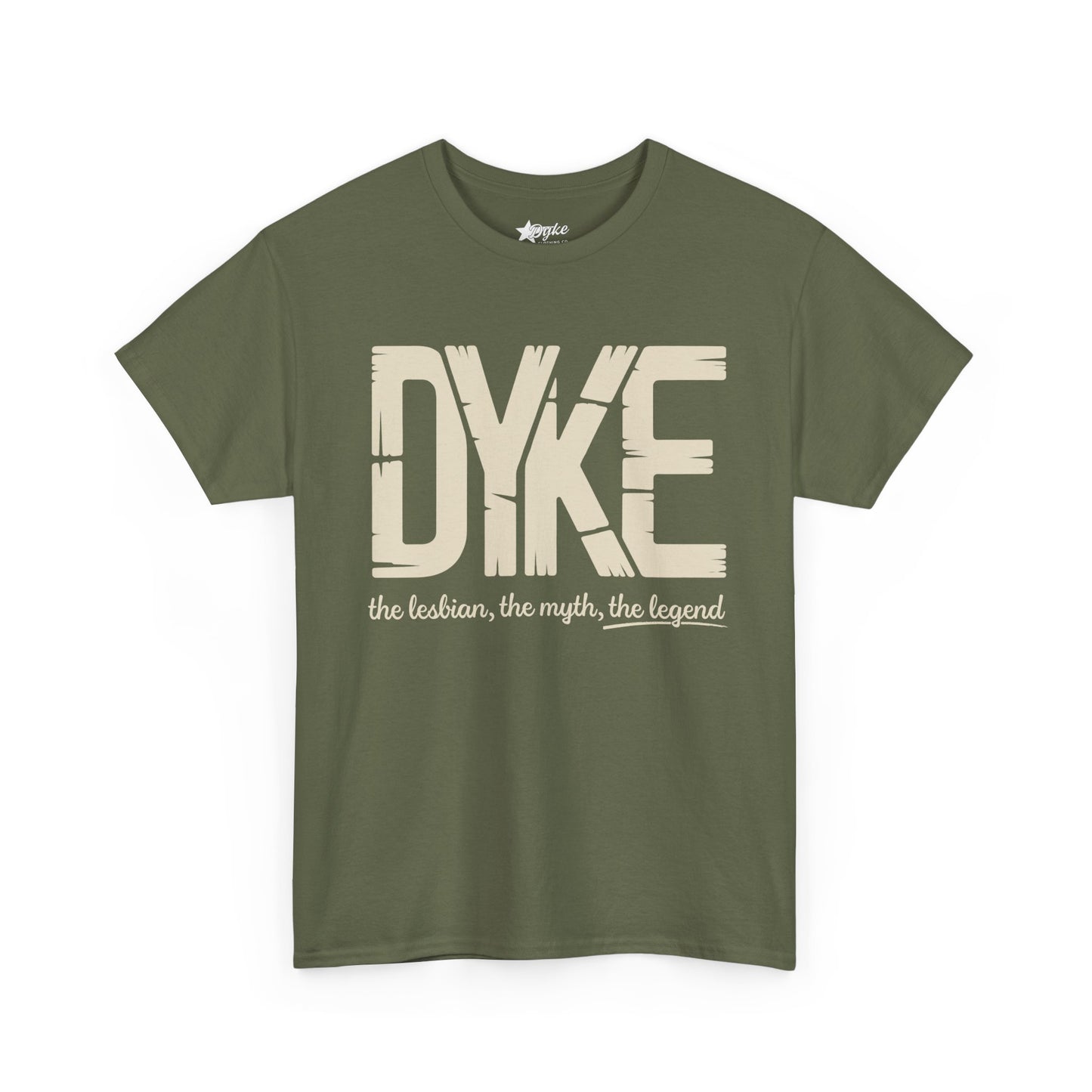 Dyke: The Lesbian, The Myth, The Legend – Plus Size Pride Tee (3XL–5XL)