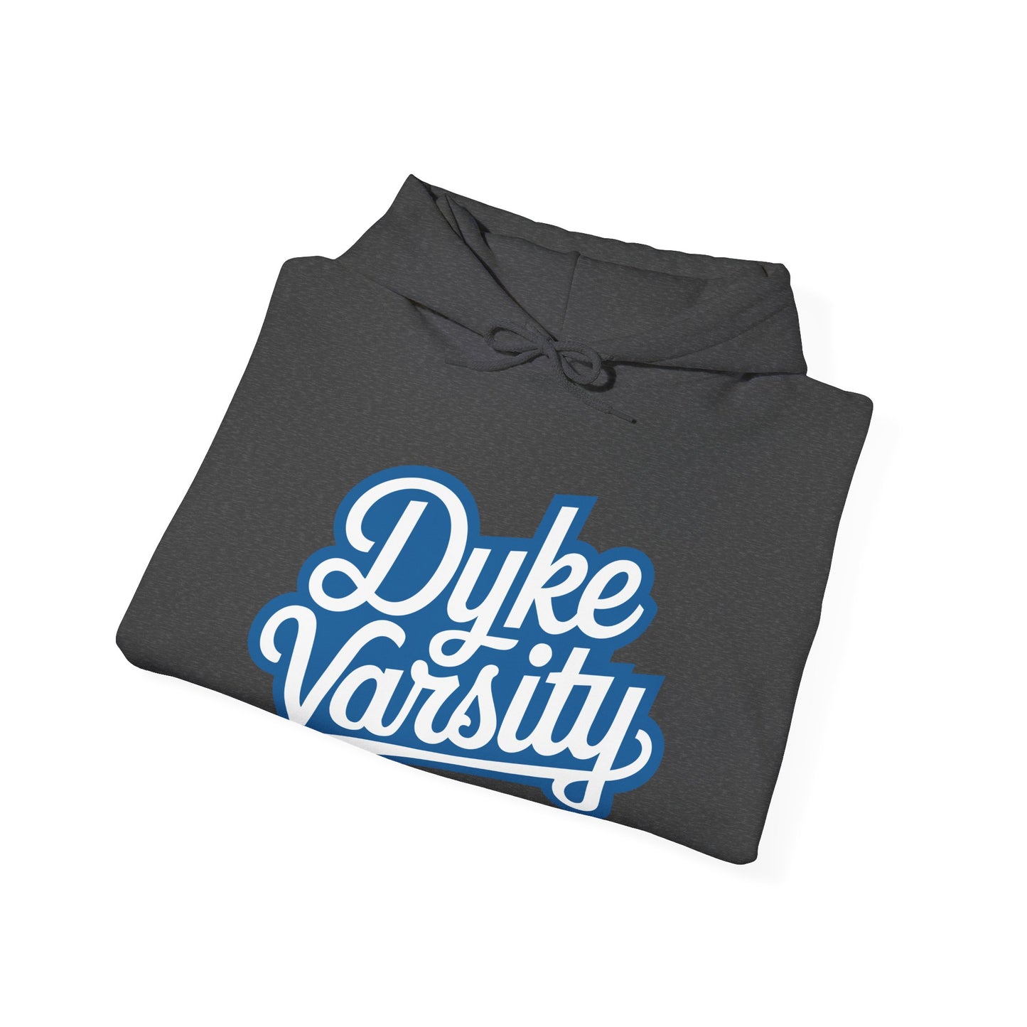 Dyke Varsity Plus Size Hoodie (3XL–5XL) | Lesbian Pride Streetwear by Dyke Clothing Co.