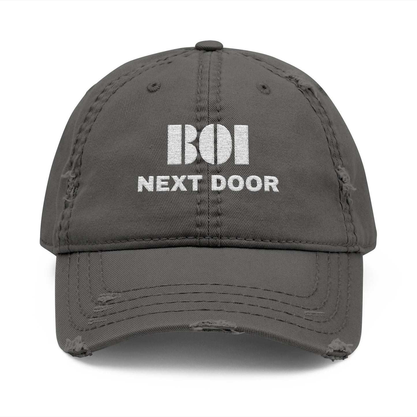BOI Next Door Distressed Dad Hat – Dyke Clothing Co.