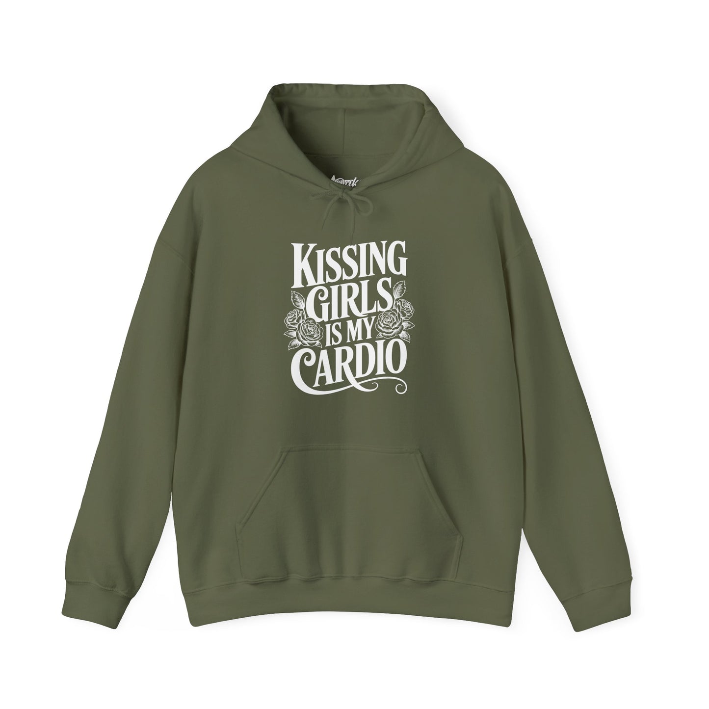 Kissing Girls Is My Cardio Plus Size Lesbian Hoodie (3XL–5XL) | Dyke Clothing Co.