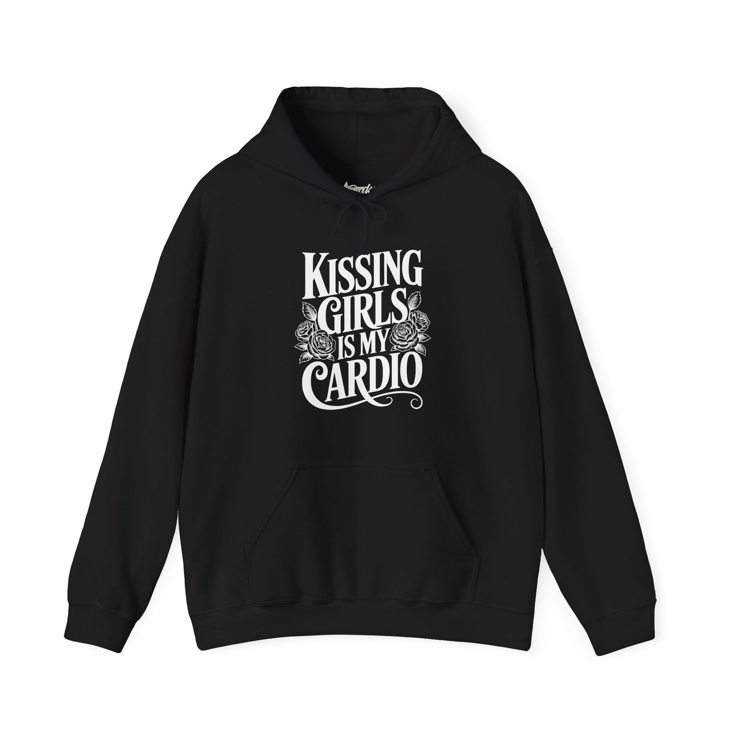 Kissing Girls Is My Cardio Plus Size Lesbian Hoodie (3XL–5XL) | Dyke Clothing Co.