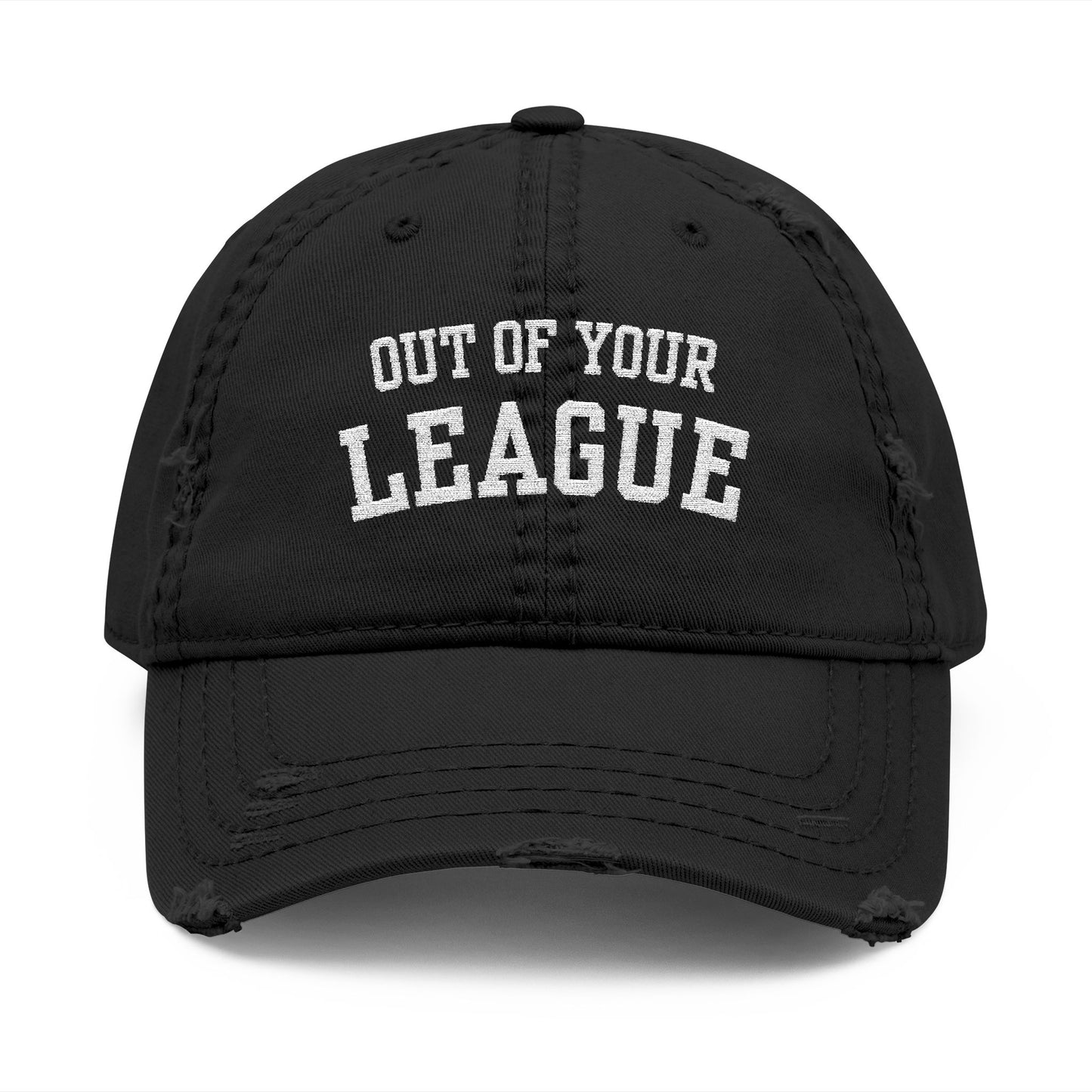 Out of Your League Distressed Dad Hat – Bold Lesbian Confidence