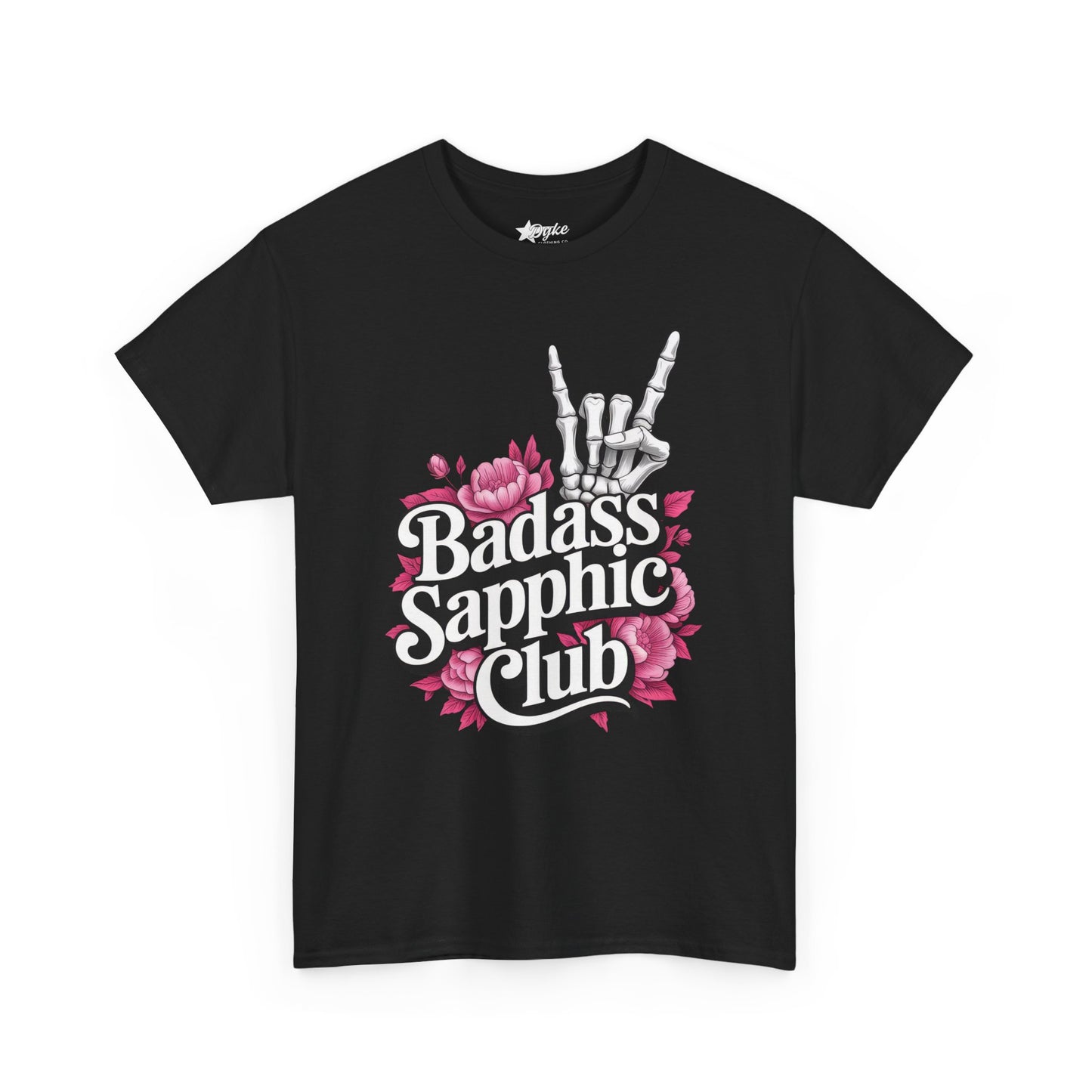 Badass Sapphic Club Plus Size T-Shirt | Lesbian Pride Tee | Dyke Clothing Co. Exclusive (Up to 5XL)