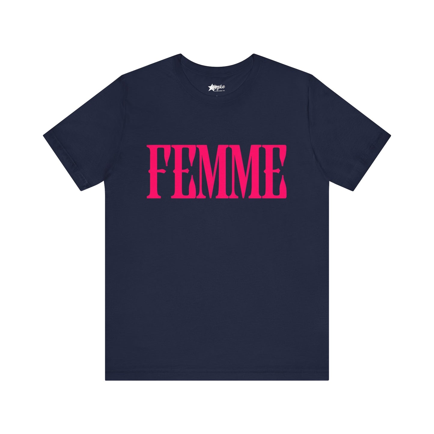 FEMME Statement Tee – Bold Lesbian Pride Shirt in Hot Pink