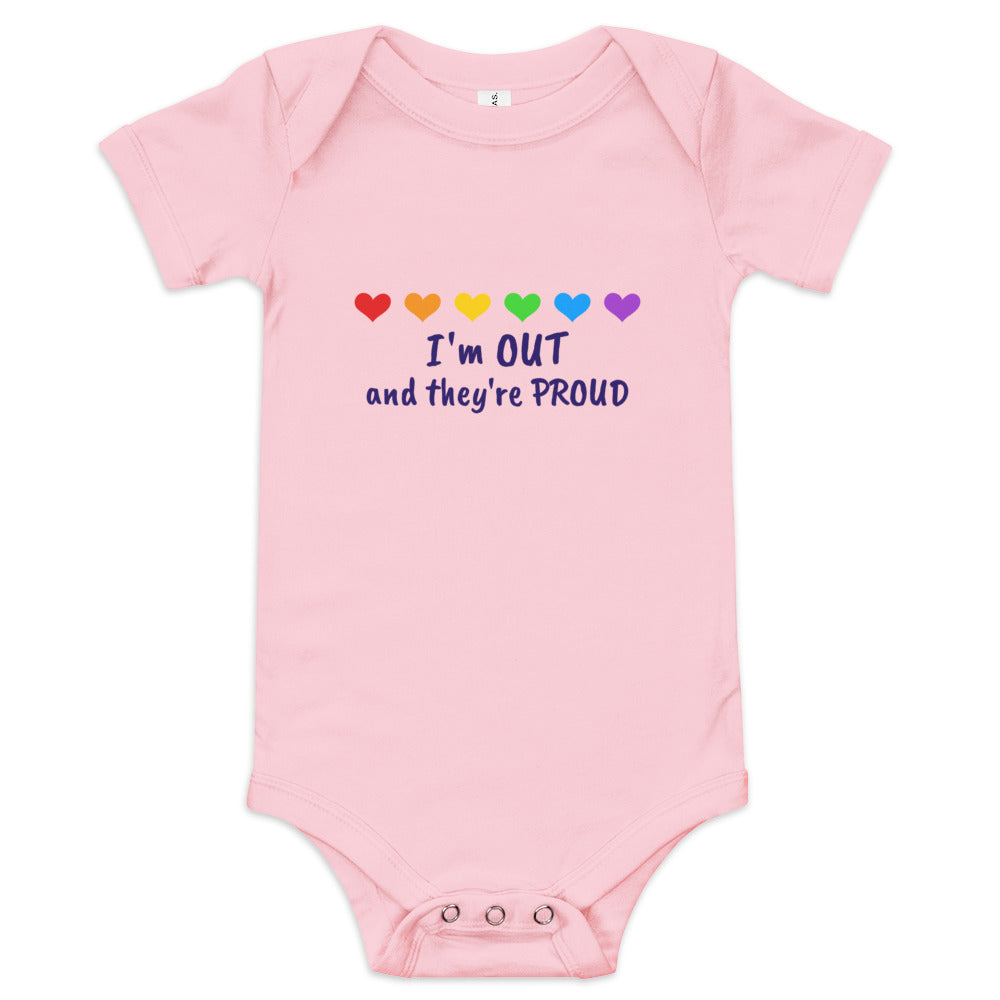 Rainbow Pride Baby short sleeve one piece