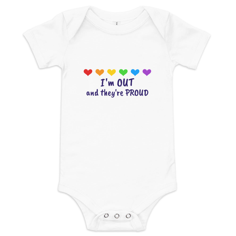 Rainbow Pride Baby short sleeve one piece