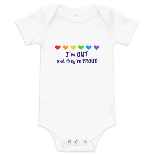 Rainbow Pride Baby short sleeve one piece