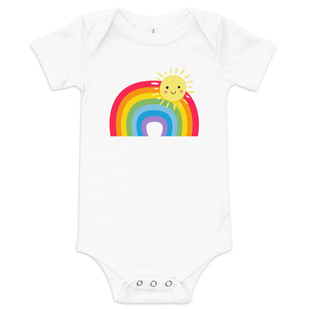 Sunshine and Rainbows Baby short sleeve one piece