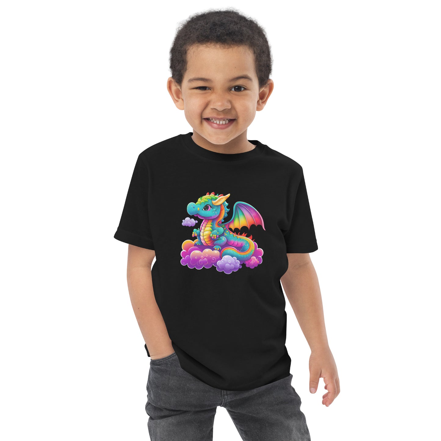 Rainbow Dragon Toddler jersey t-shirt