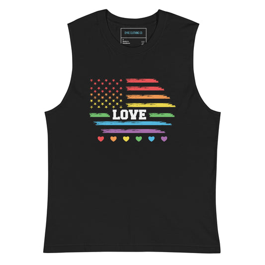 Rainbow Love Flag Muscle Shirt