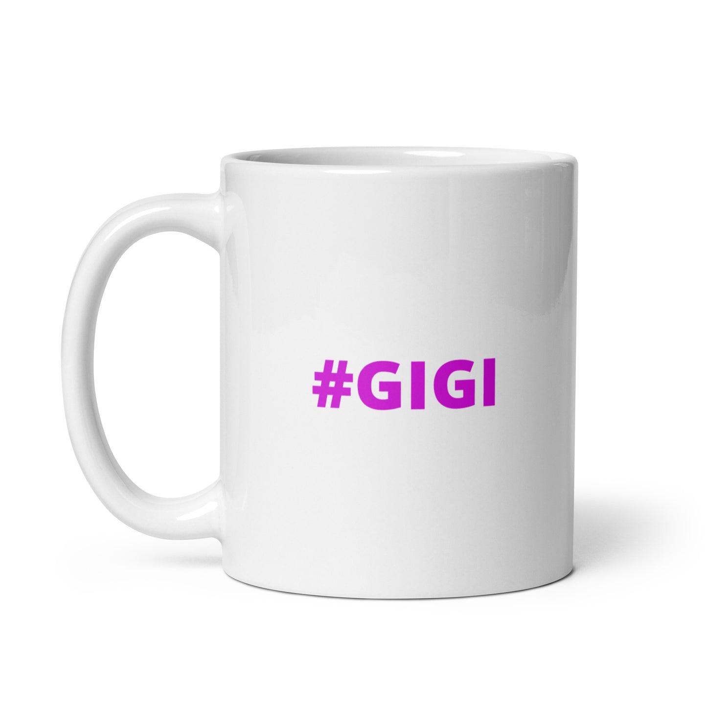 GiGi fan White glossy mug \\ Dyke Clothing Co.