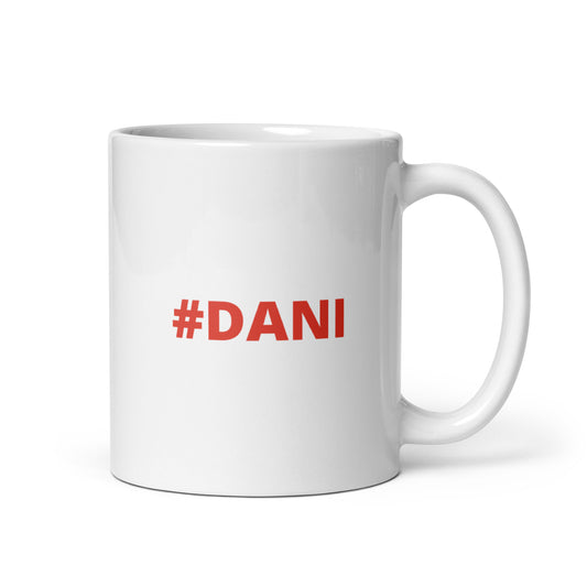 Dani fan White glossy mug || Dyke Clothing Co.