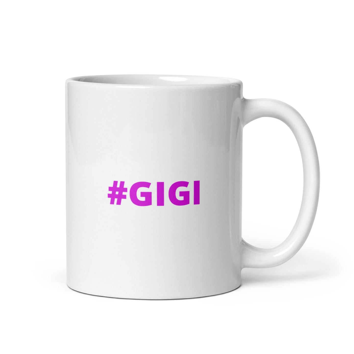 GiGi fan White glossy mug \\ Dyke Clothing Co.